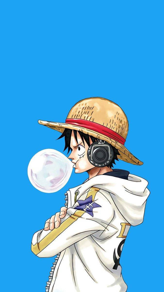 One Piece Telepono Luffy Pumuputok Wallpaper