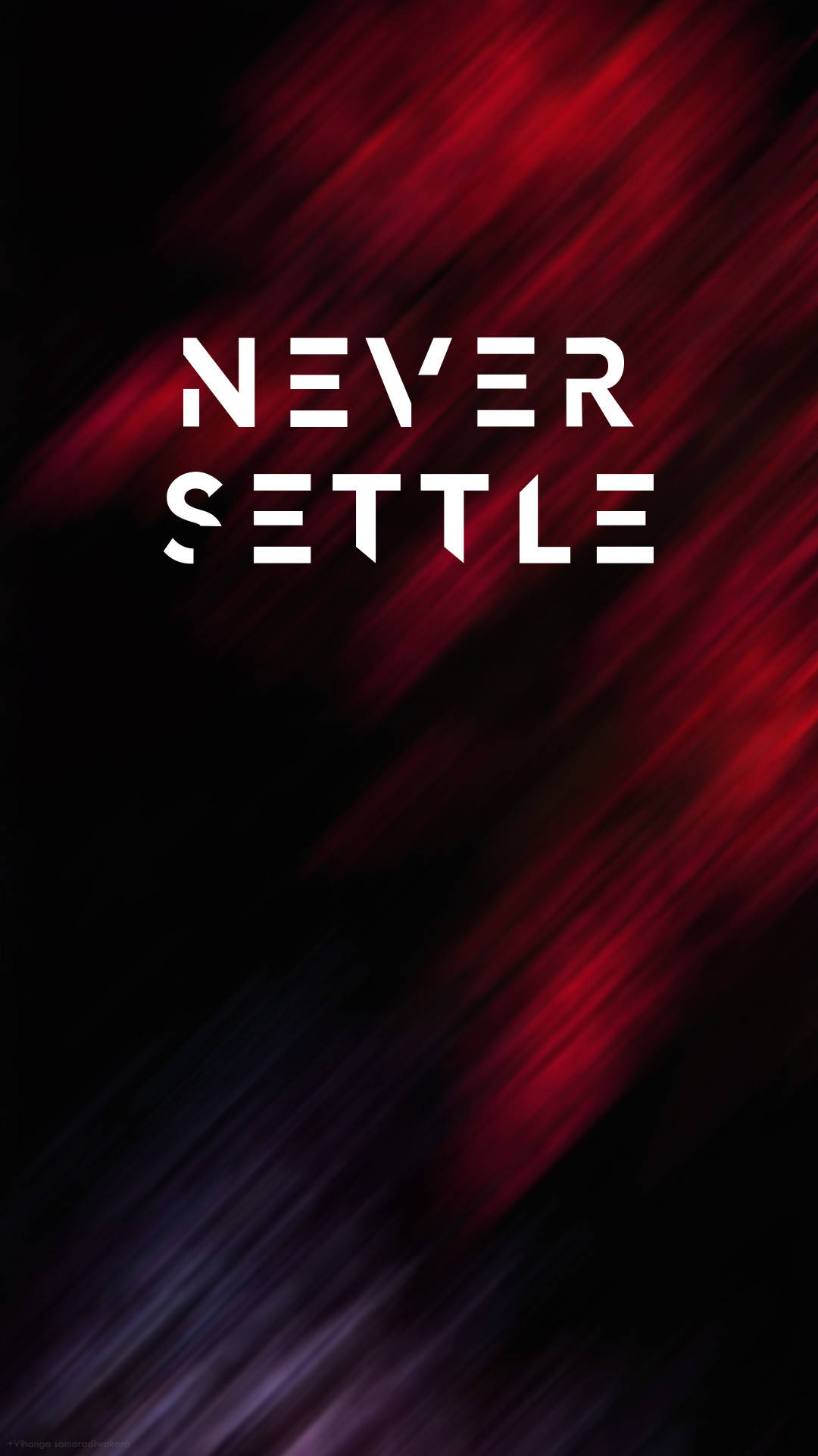 OnePlus Mahogany Never Settle Wallpaper