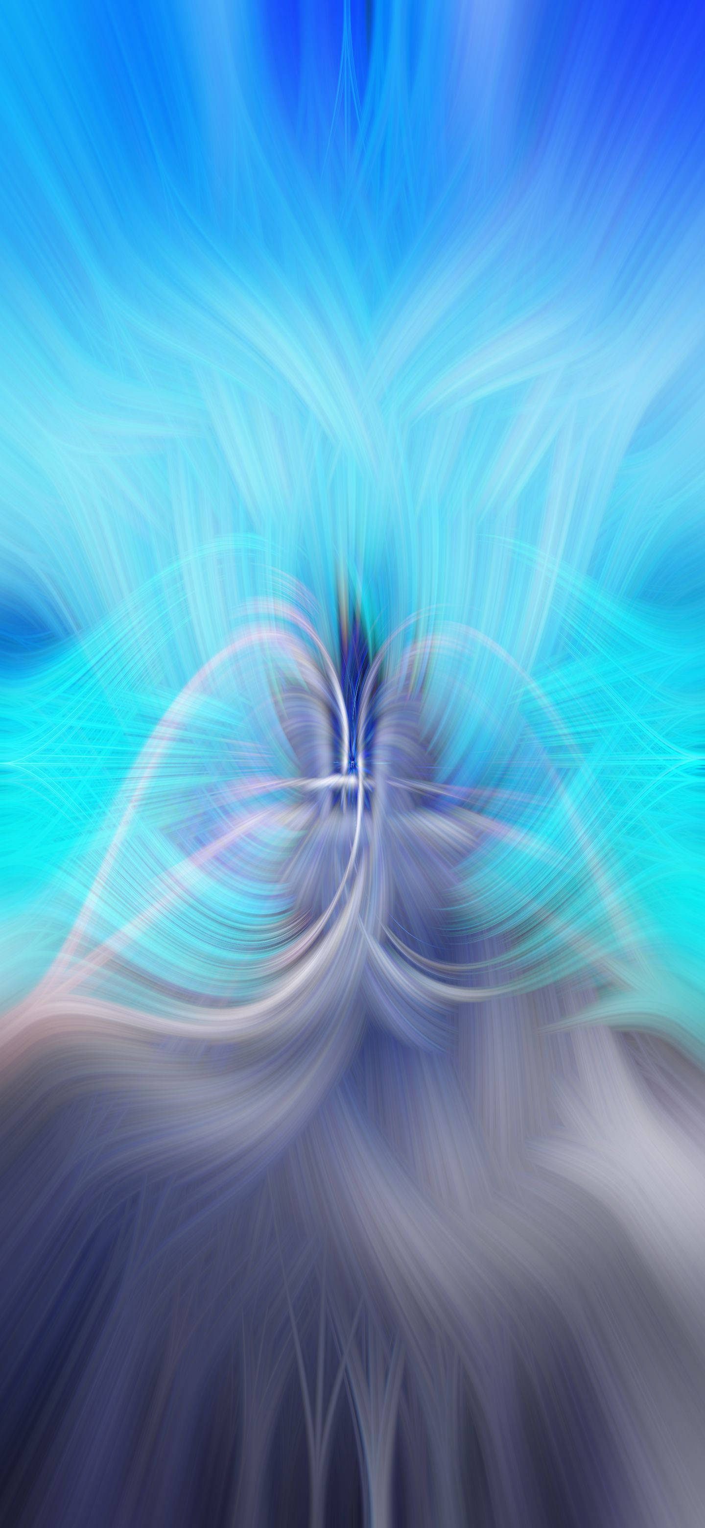 OnePlus Neon Blue Rays Wallpaper