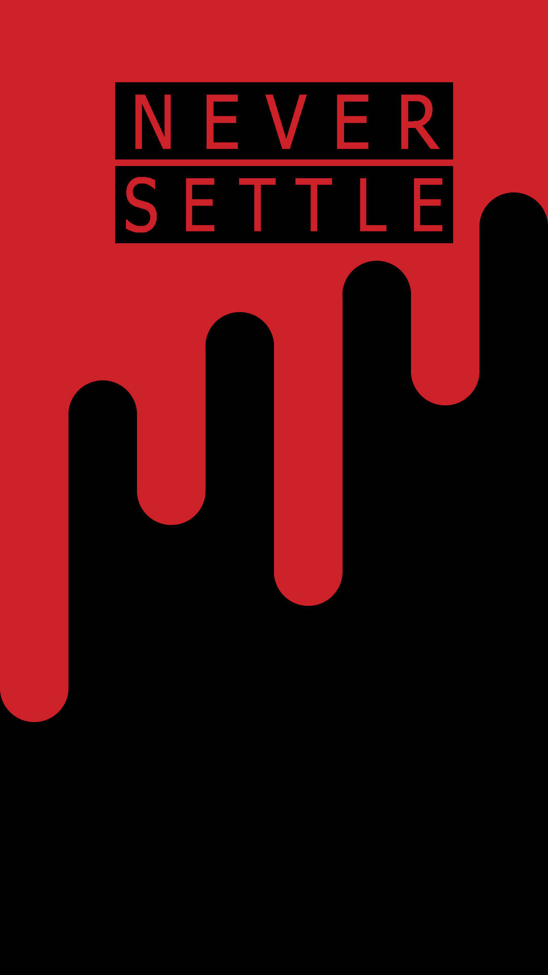 OnePlus Never Settle Dripping Wallpaper
