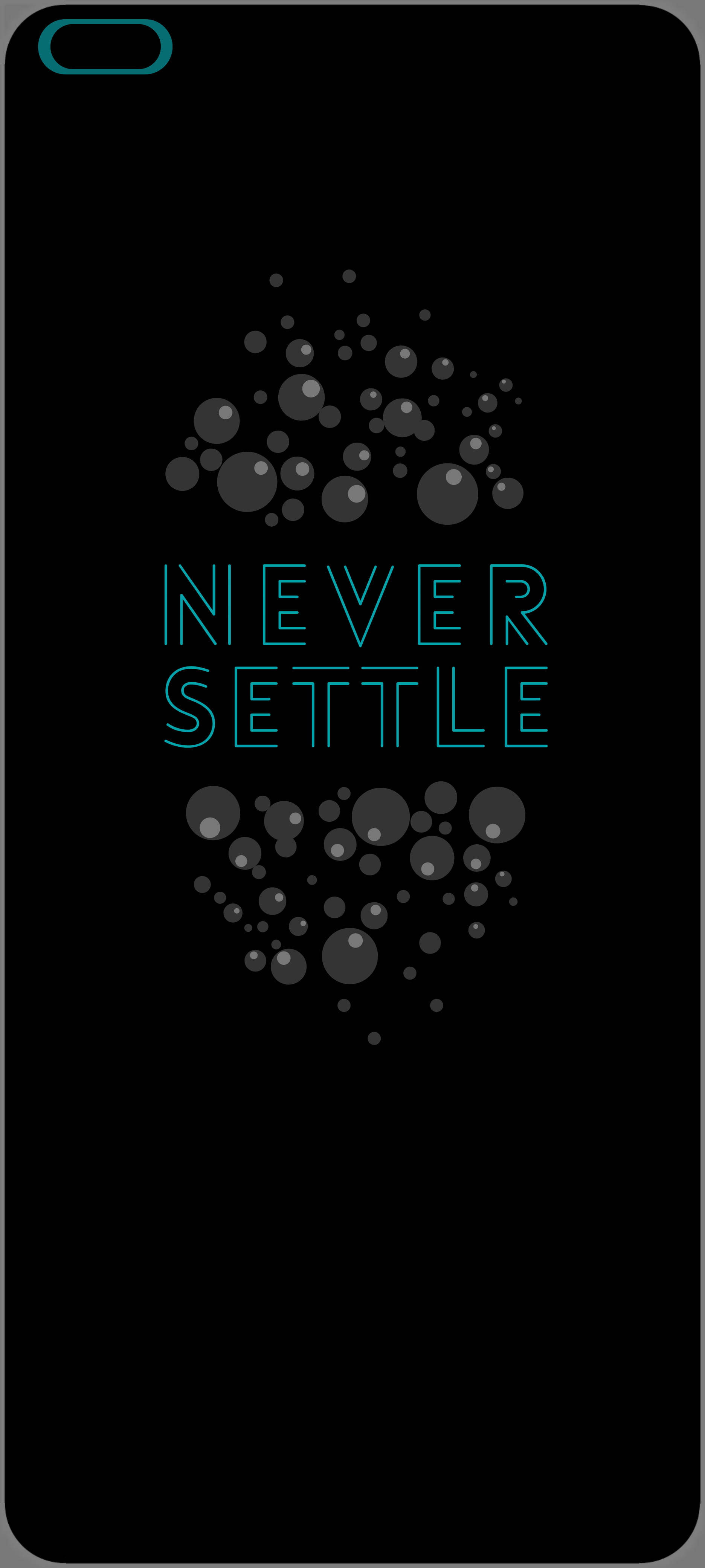OnePlus Nord Never Settle Bubbles Wallpaper