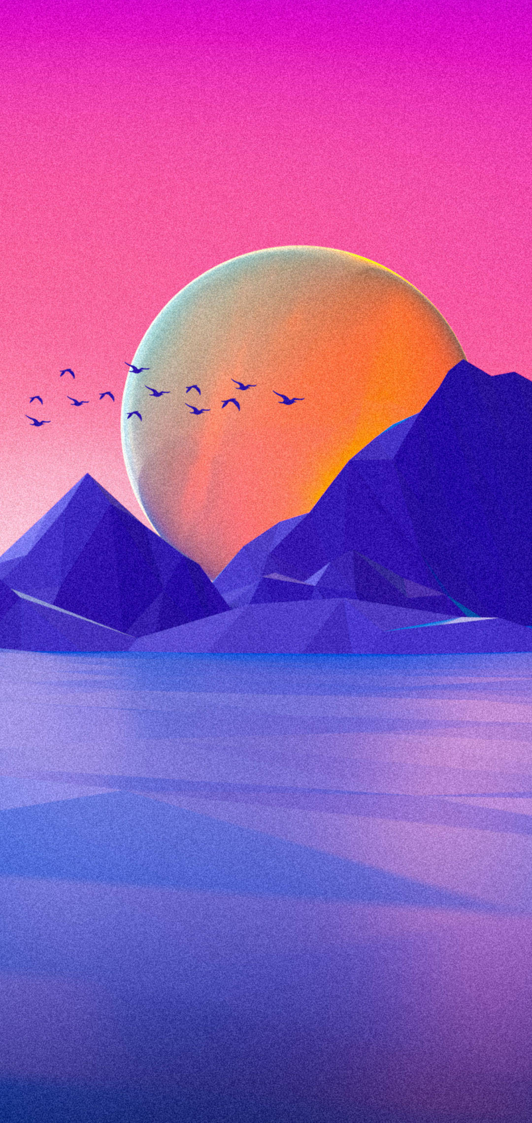 OnePlus Pink Sunset Wallpaper