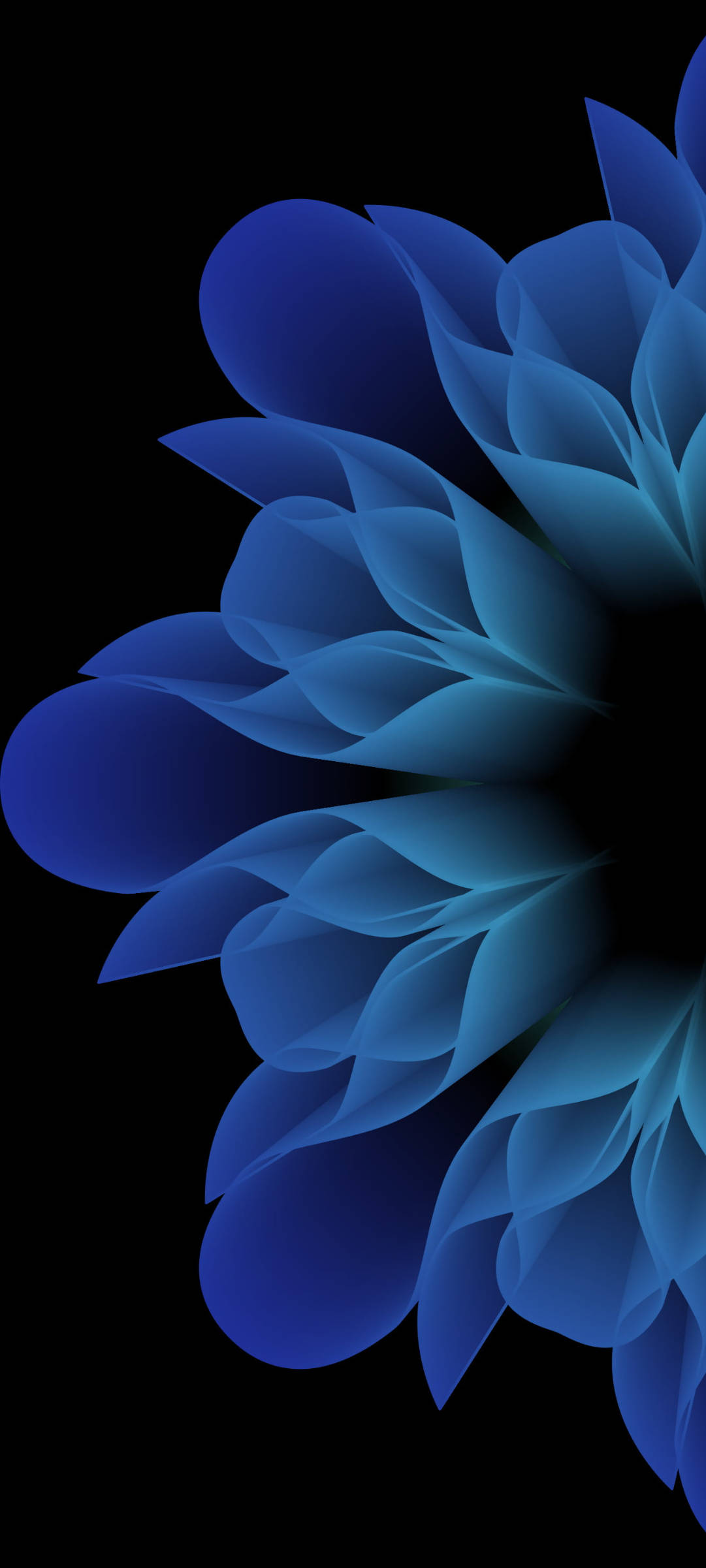 Opaque Blue Flower Original iPhone 7 Wallpaper