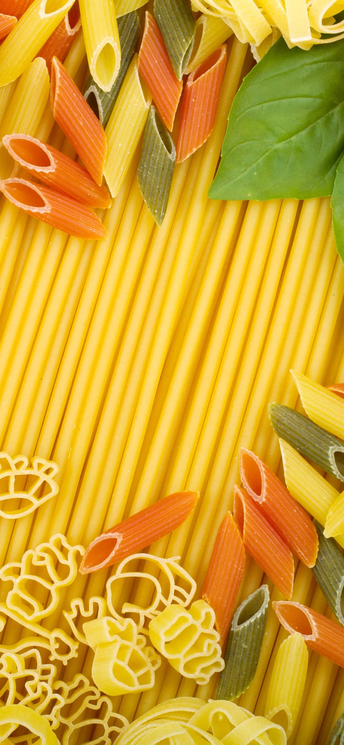 Orange at Berde iPhone X Pasta Background Wallpaper
