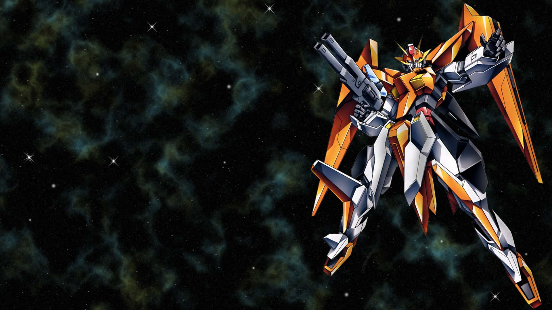 Orange at White na Gundam Desktop Wallpaper