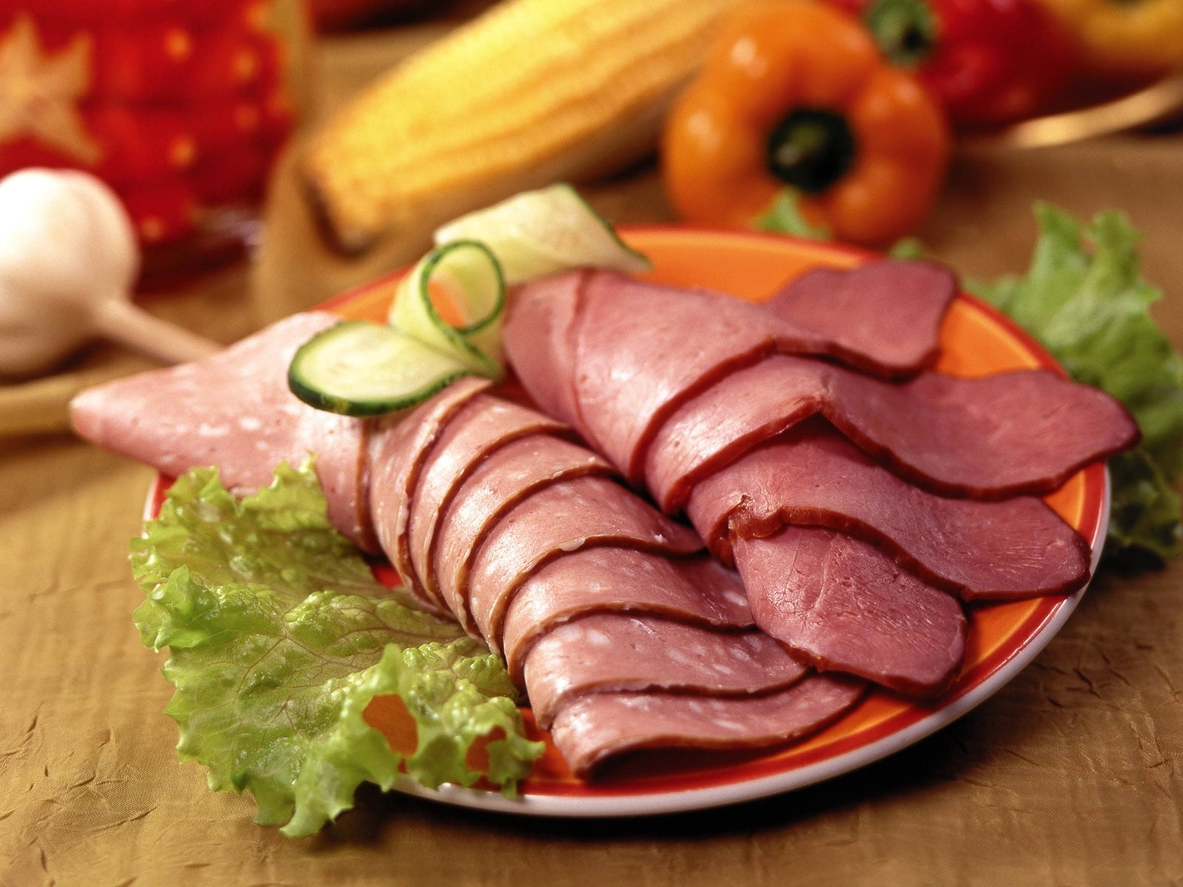 Orange Plate na May Ham Wallpaper
