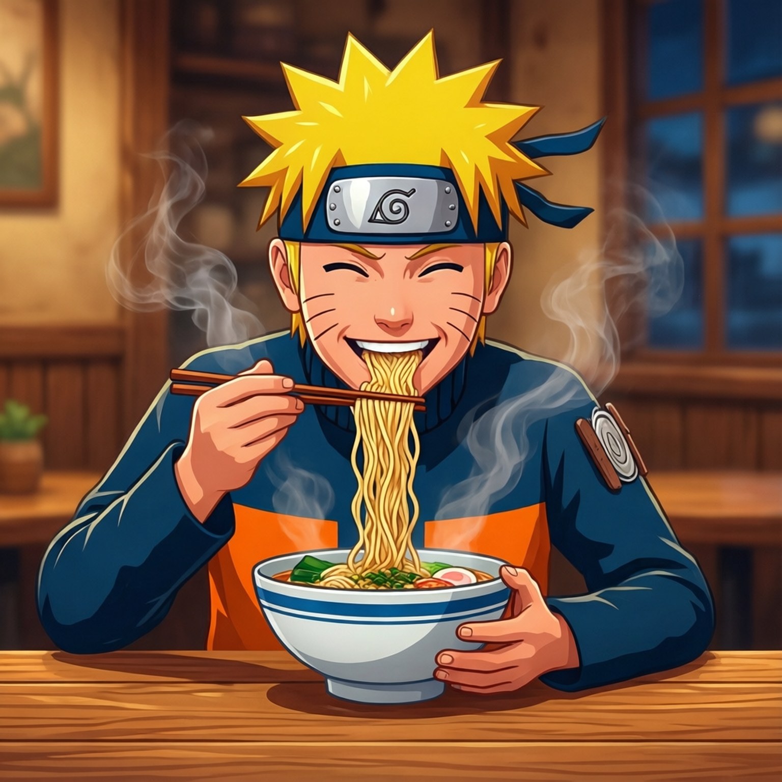 Oras ng Ramen Vector Wallpaper