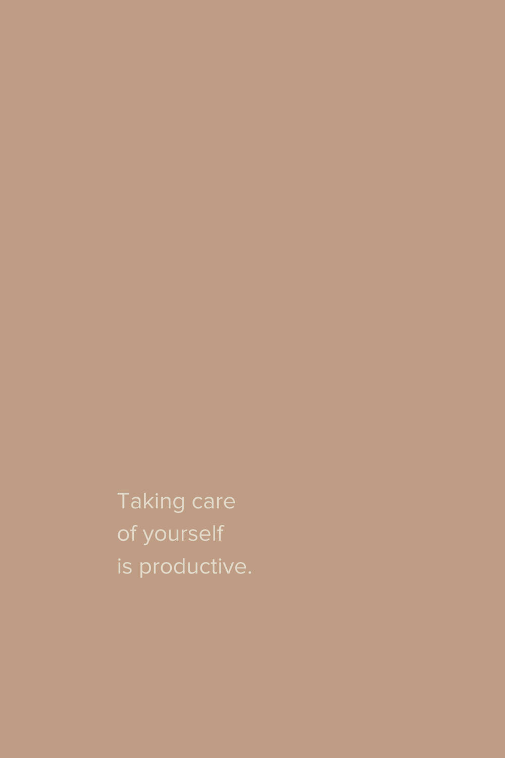 Paalala sa Pagmamahal sa Sarili Beige Aesthetic Wallpaper