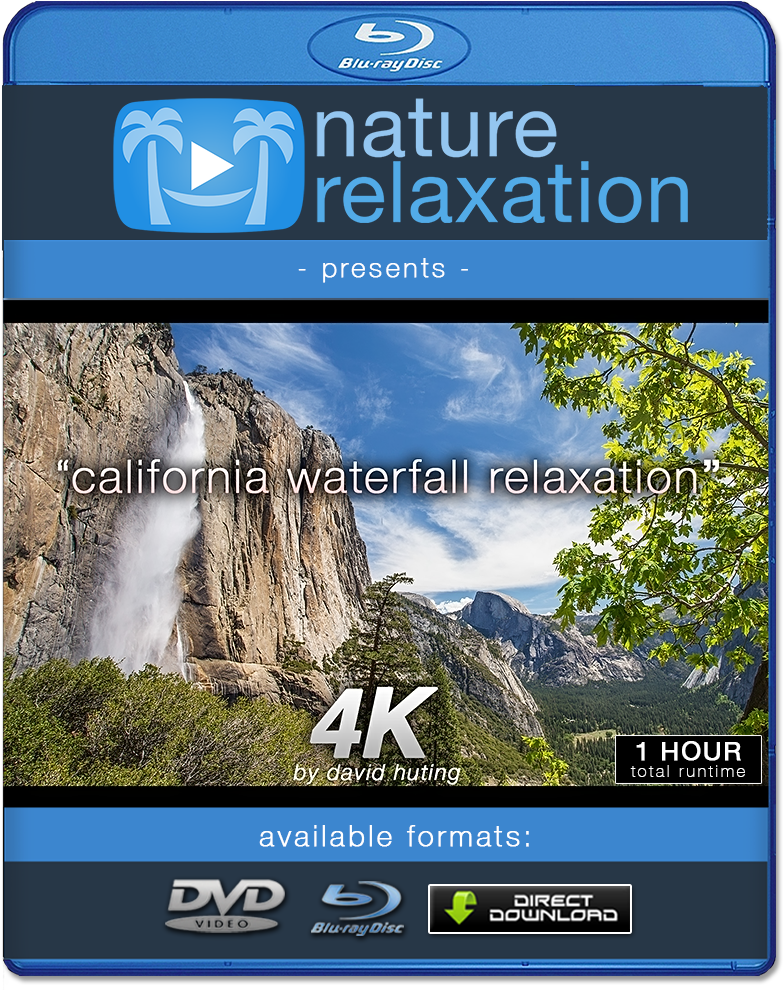 Pabalat ng Blu-ray ng California Waterfall Relaxation Wallpaper