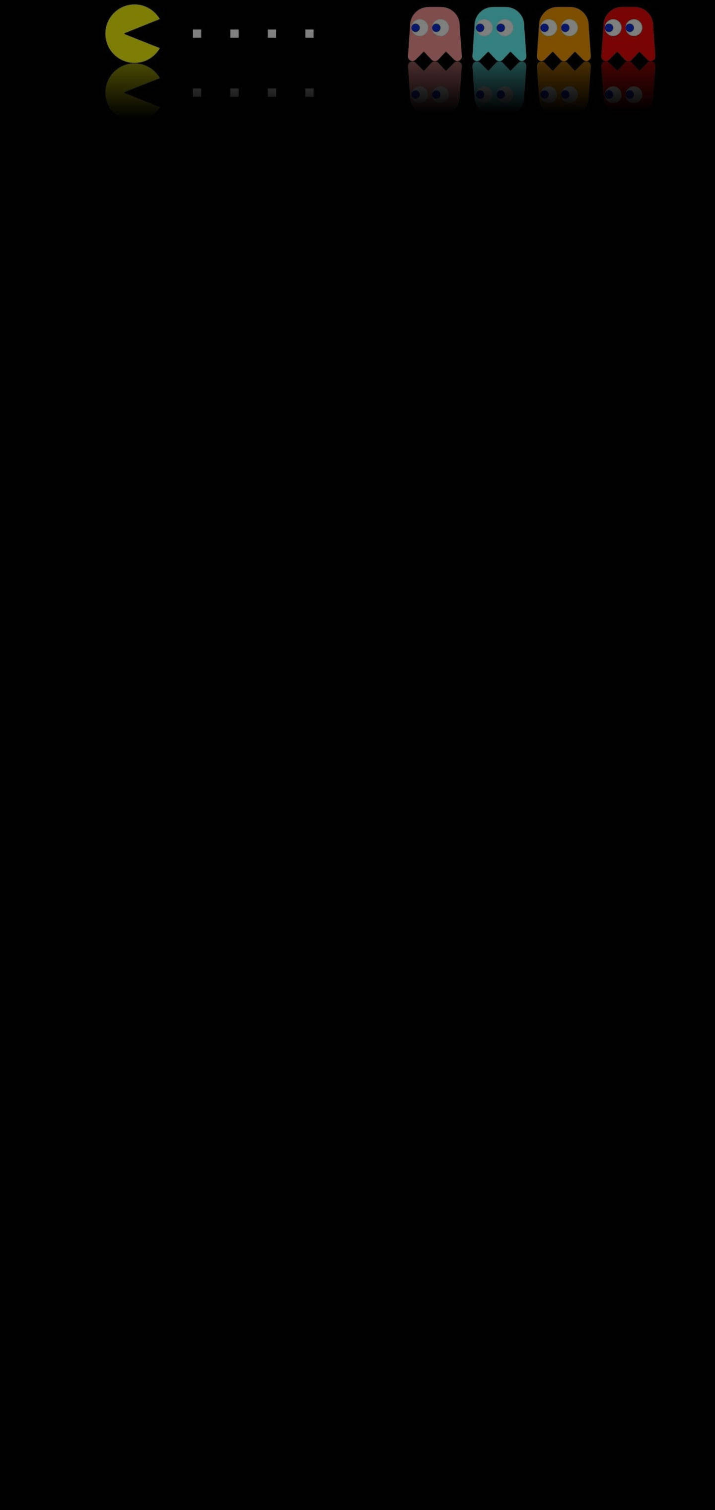 Pac-man OLED Phone Wallpaper