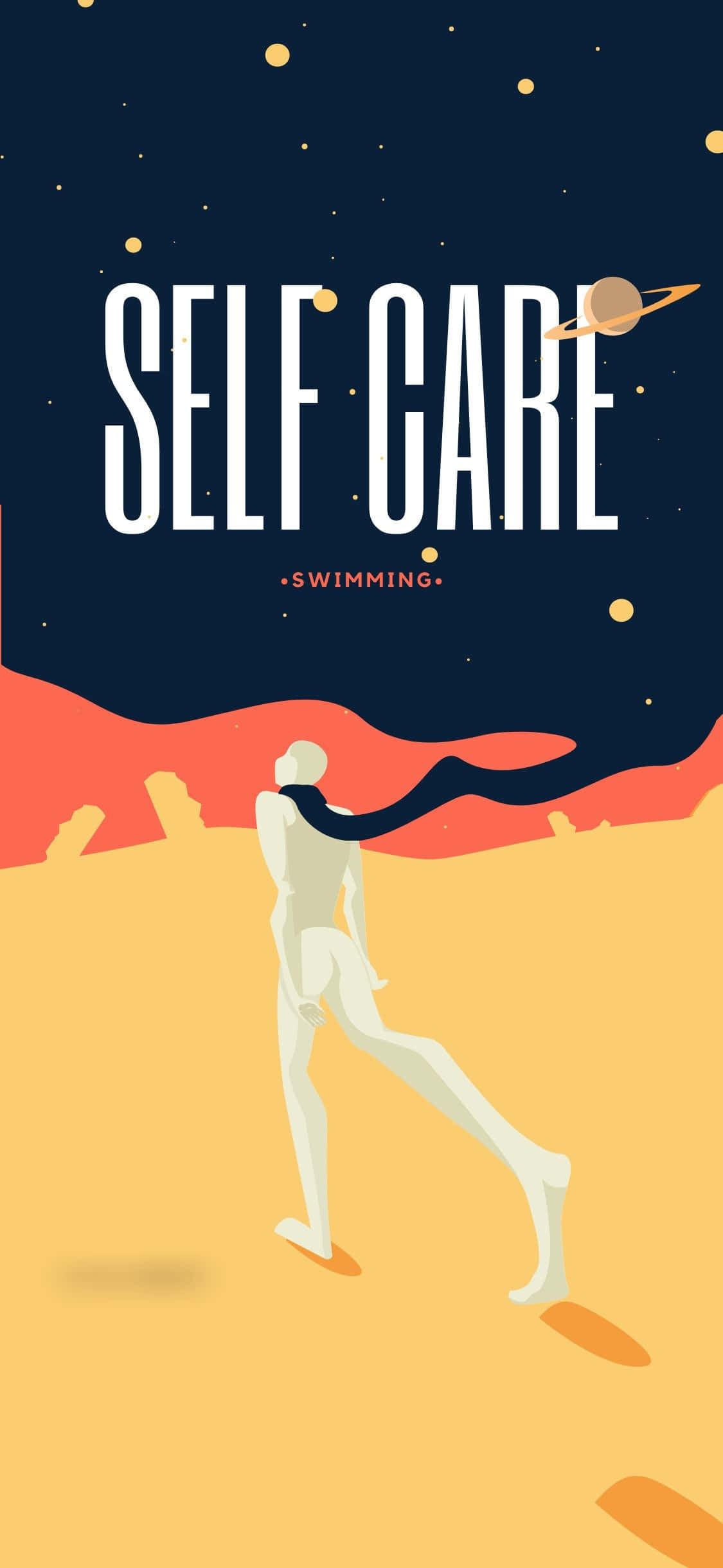 Pag-aalaga sa Sarili sa Pamamagitan ng Self Care Wallpaper