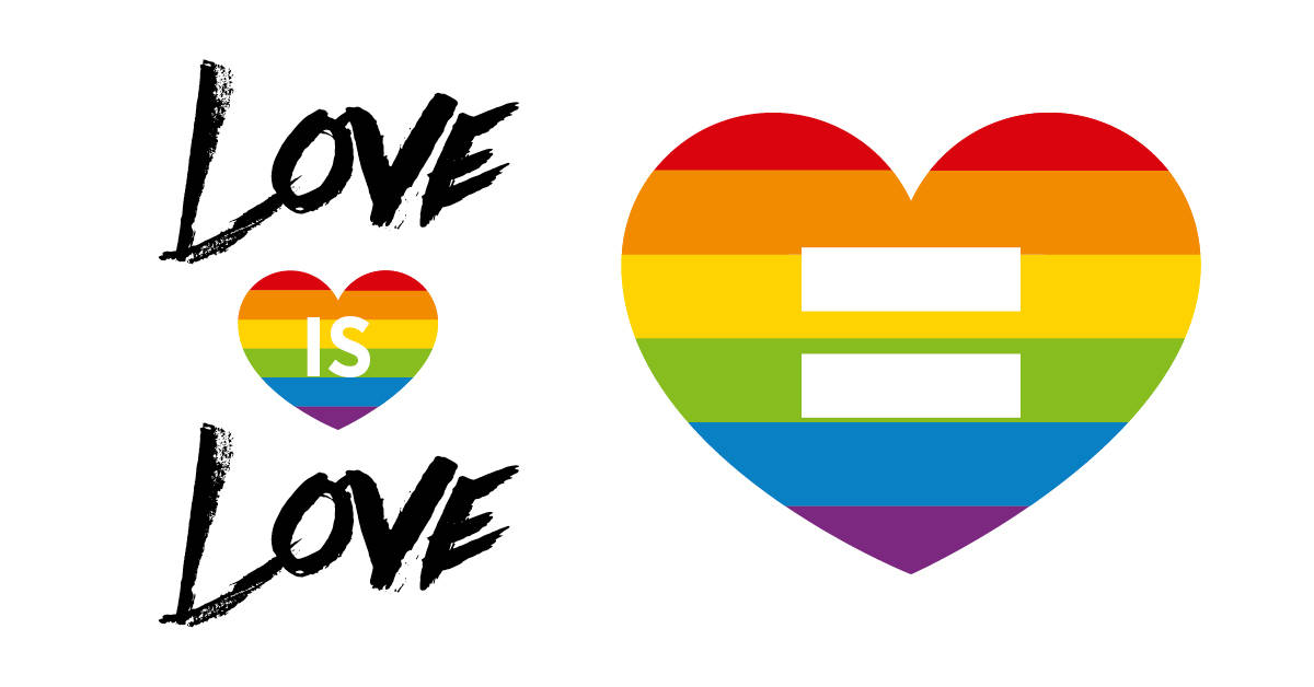 Pag-ibig ay Pag-ibig Pantay na Puso ng LGBTQ Wallpaper