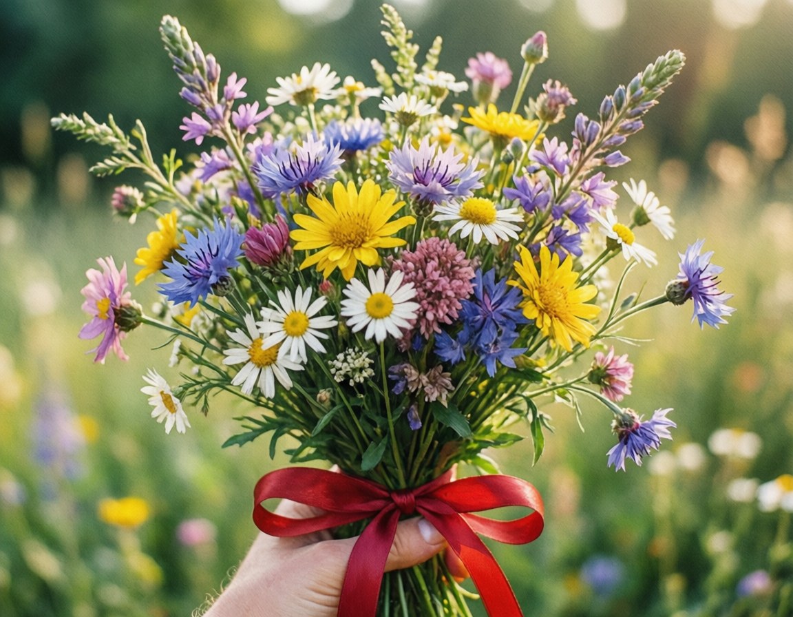 Pag-ibig ng Ligaw na Bulaklak na Palumpon Wallpaper