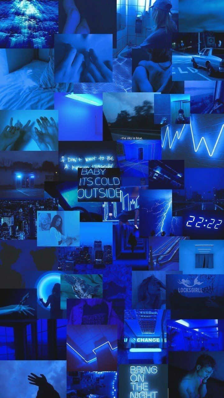 Pagandahin ang iyong buhay gamit ang isang nakasisilaw na Neon Blue Wallpaper