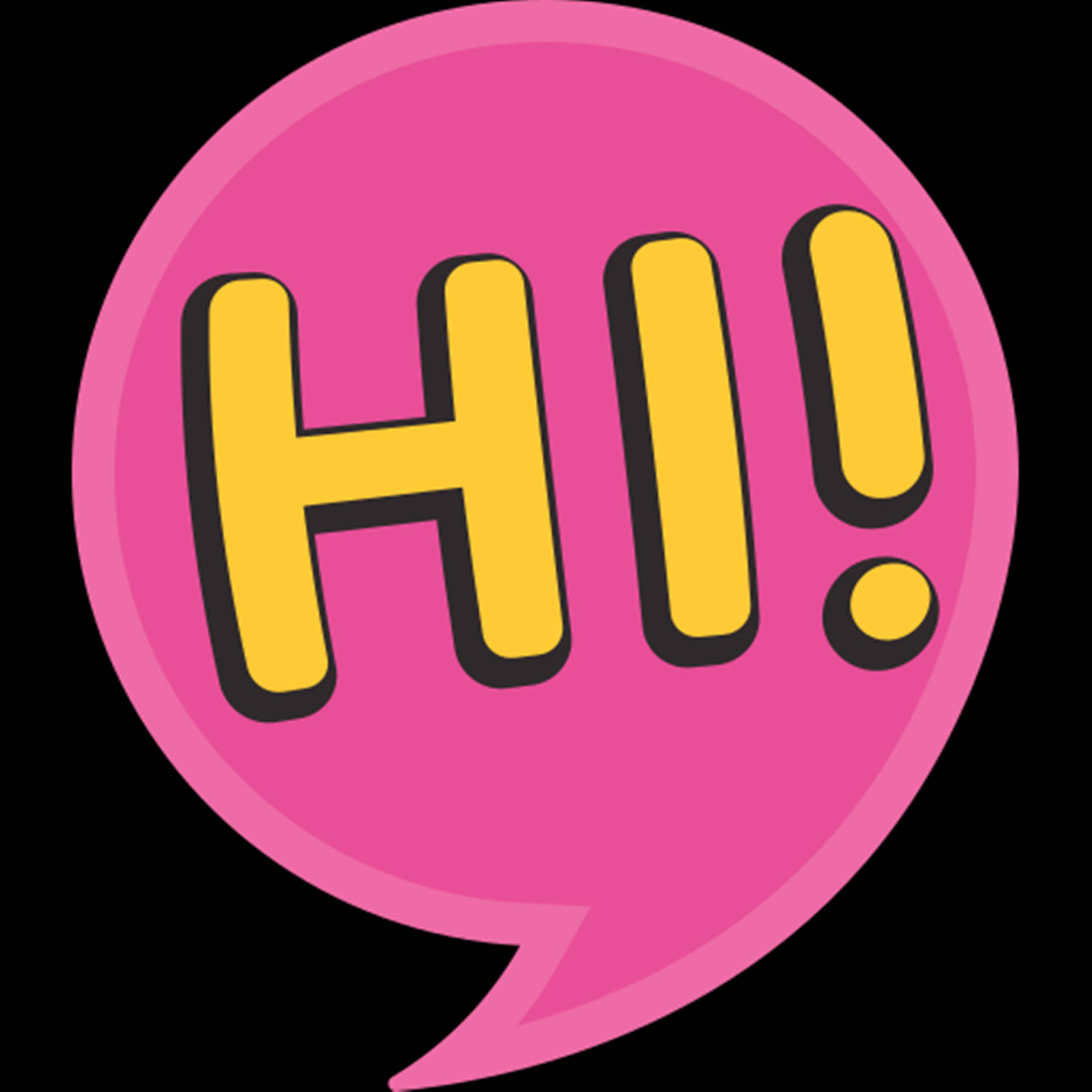 Pagbati ng Hi sa Pink na Speech Bubble Wallpaper