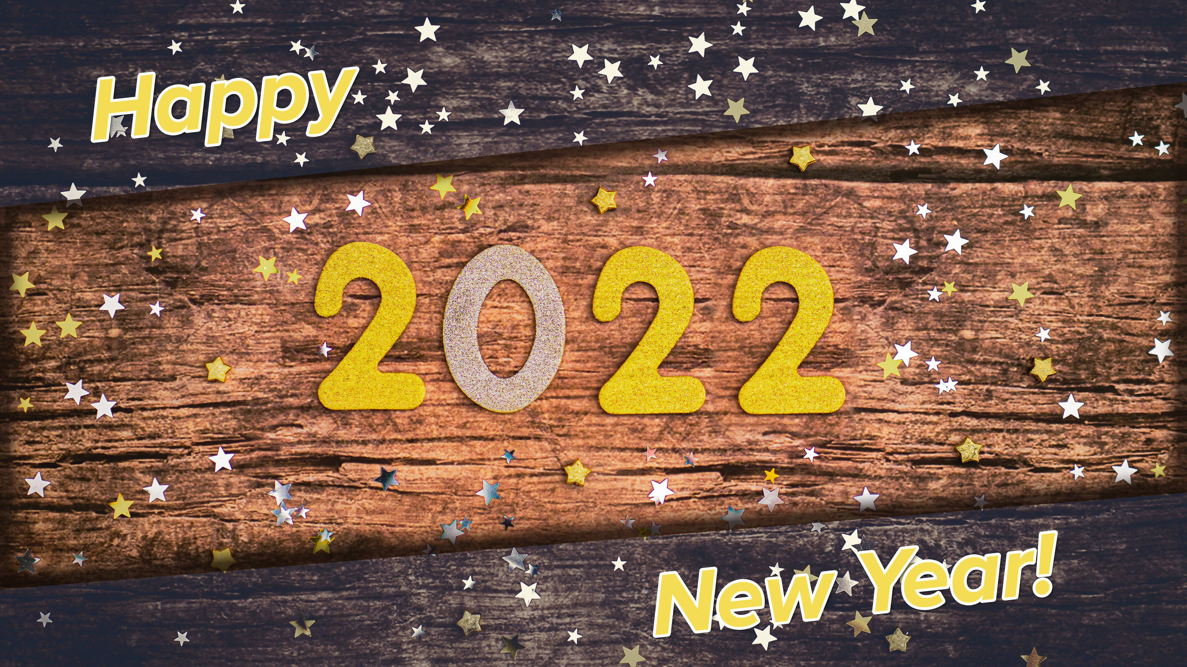 "Pagbati sa Bagong Taon 2022 na may Pag-asa at Kaligayahan" Wallpaper