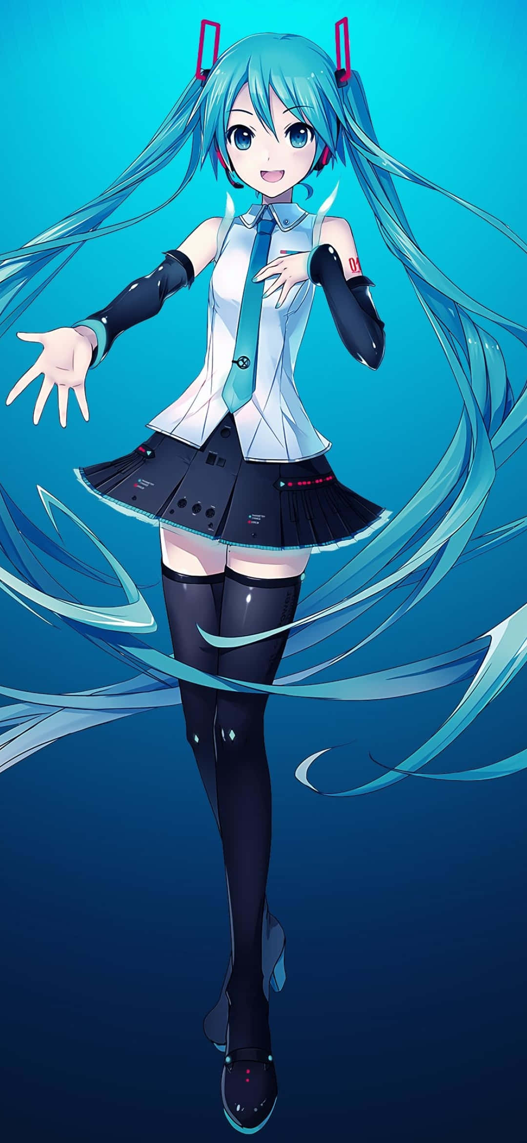 Pagbibigay Buhay sa Musika: Si Hatsune Miku sa Entablado Wallpaper