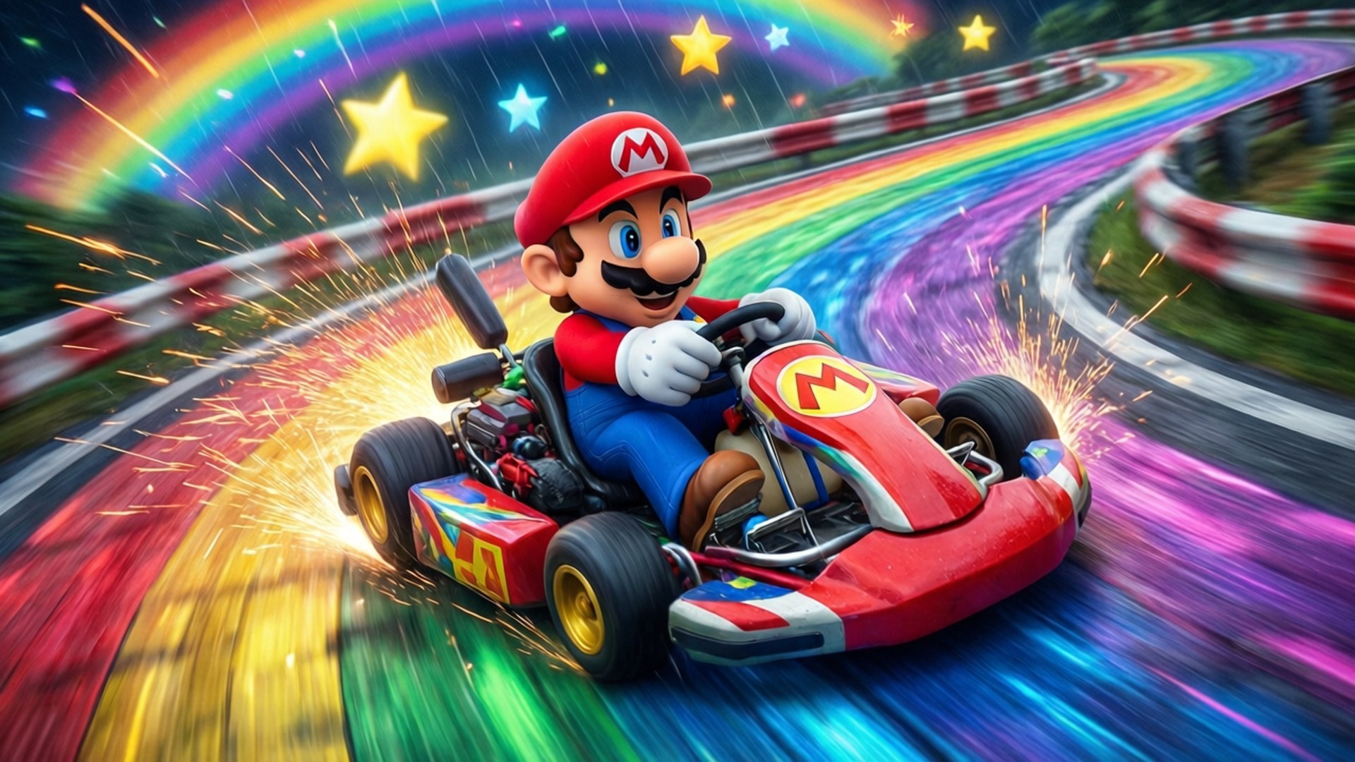 Pagdausan sa Rainbow Road Wallpaper