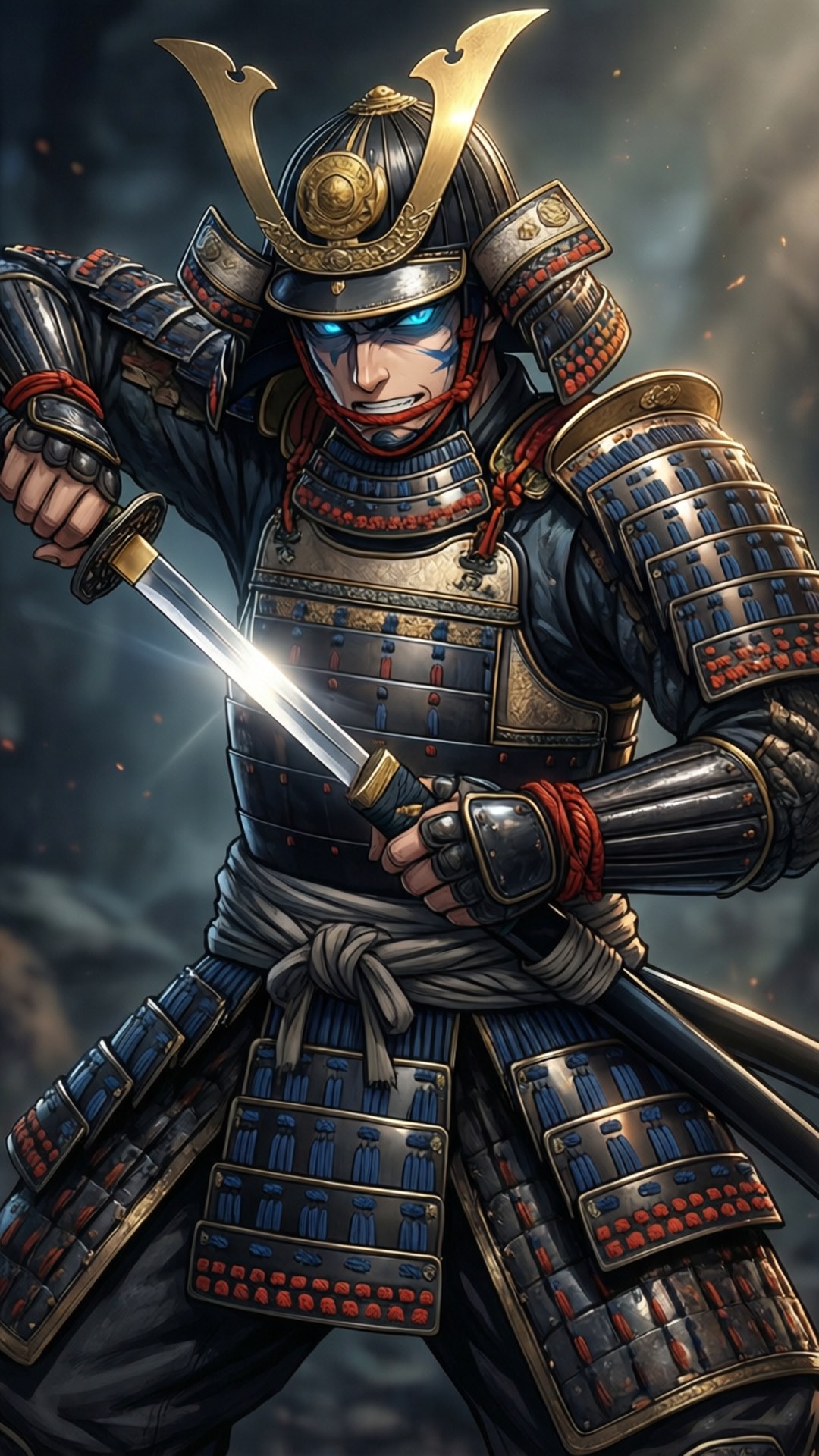Pagguhit ng Samurai Wallpaper