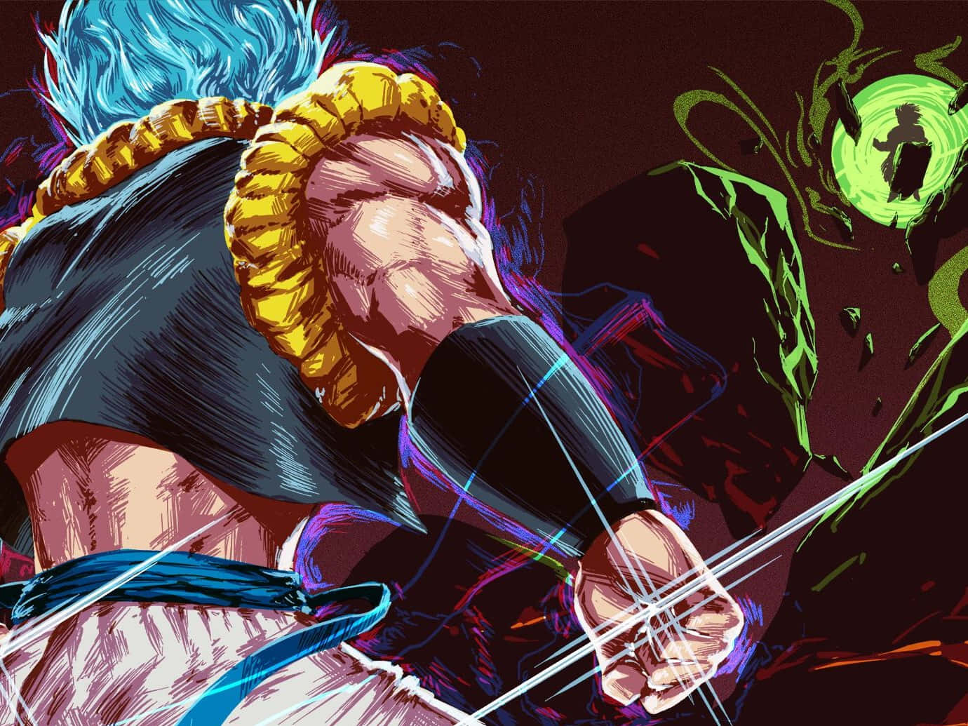 Paglaban nina Frieza at Goku laban kay Broly sa kapanapanabik na aksiyon ng Dragon Ball Super: Broly Wallpaper