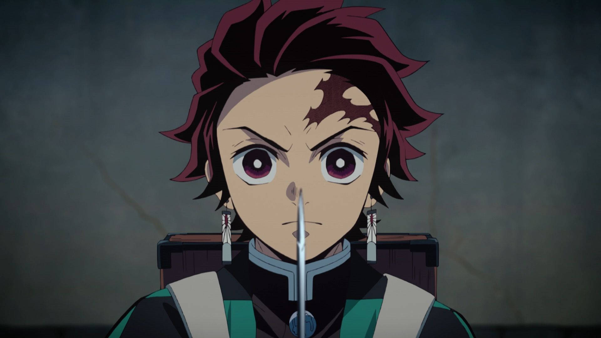 Paglalakbay ni Kamado Tanjiro para sa Katarungan sa Demon Slayer Wallpaper