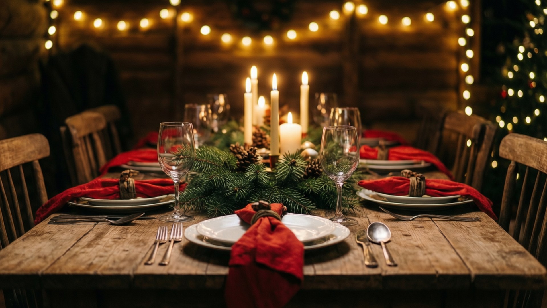 Paglalatag ng Mesa para sa Pasko Wallpaper