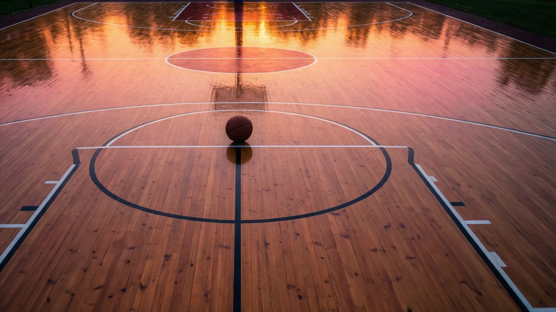 Paglubog ng Araw sa Center Court Wallpaper