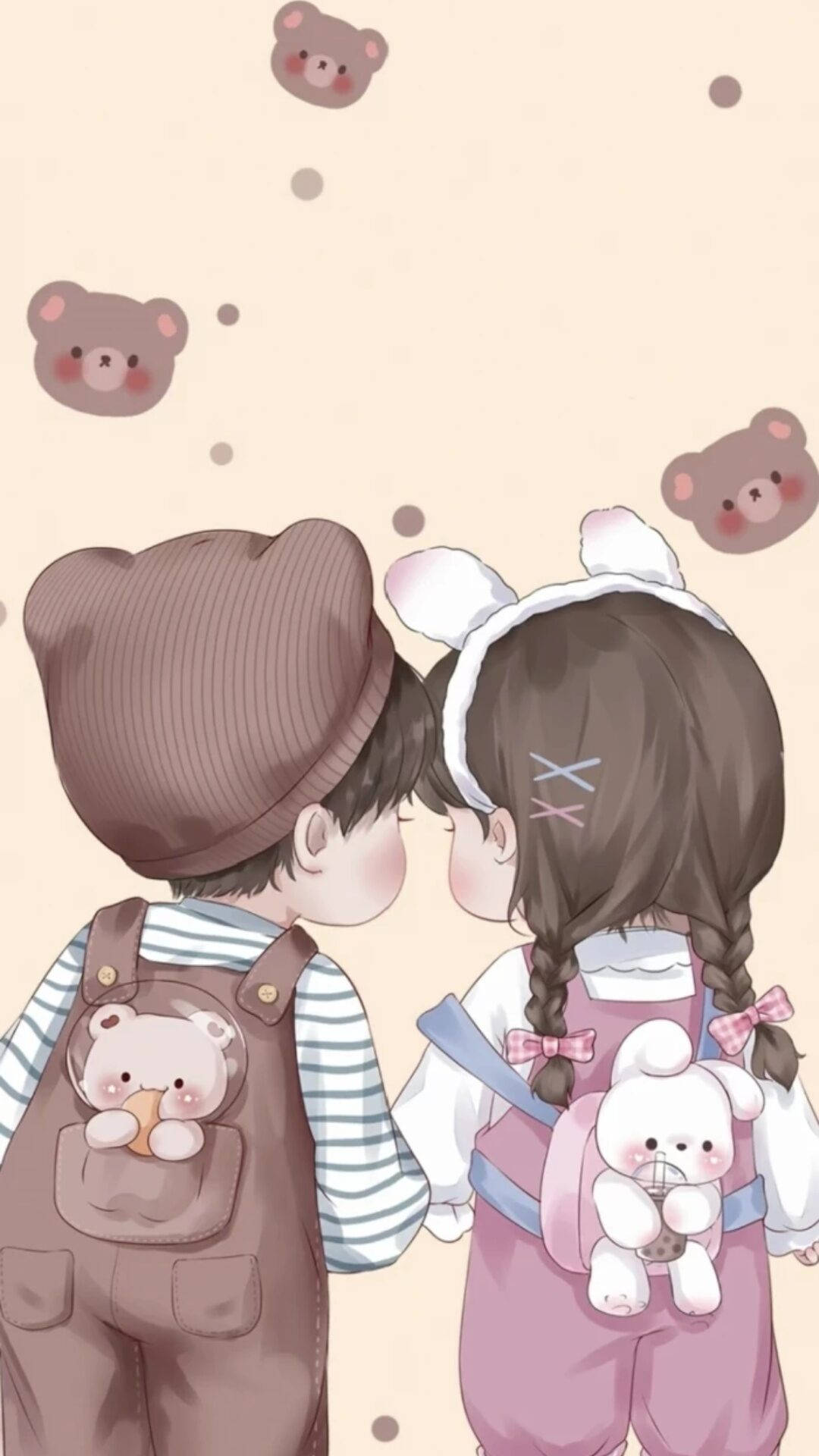 Pagmamahal ng mga Batang Kartun Wallpaper