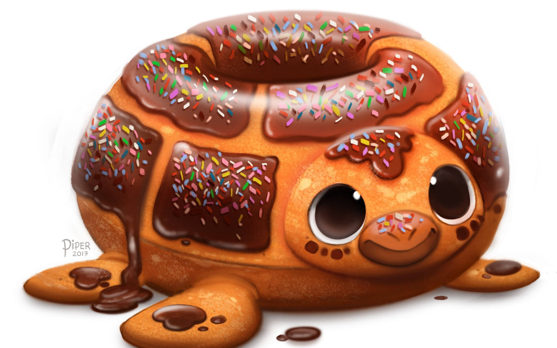 Pagong na Astig na Donut Wallpaper