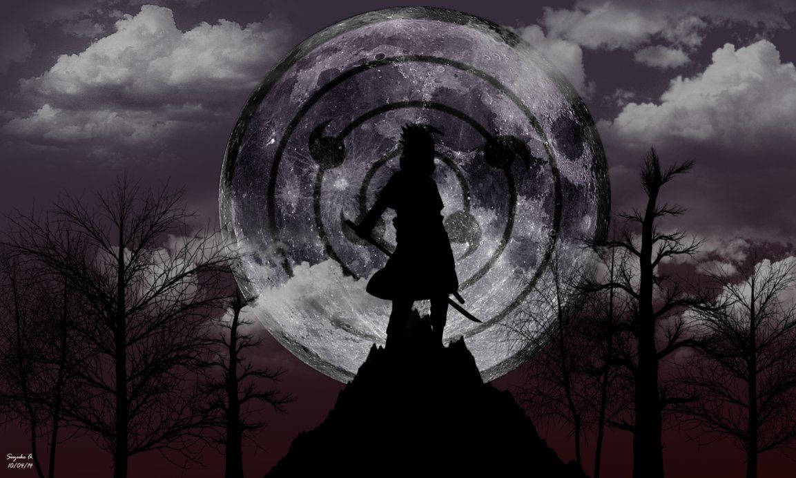 Pagpapadala sa Mundo sa Walang Hanggang Kadiliman - Sasuke Uchiha Wallpaper