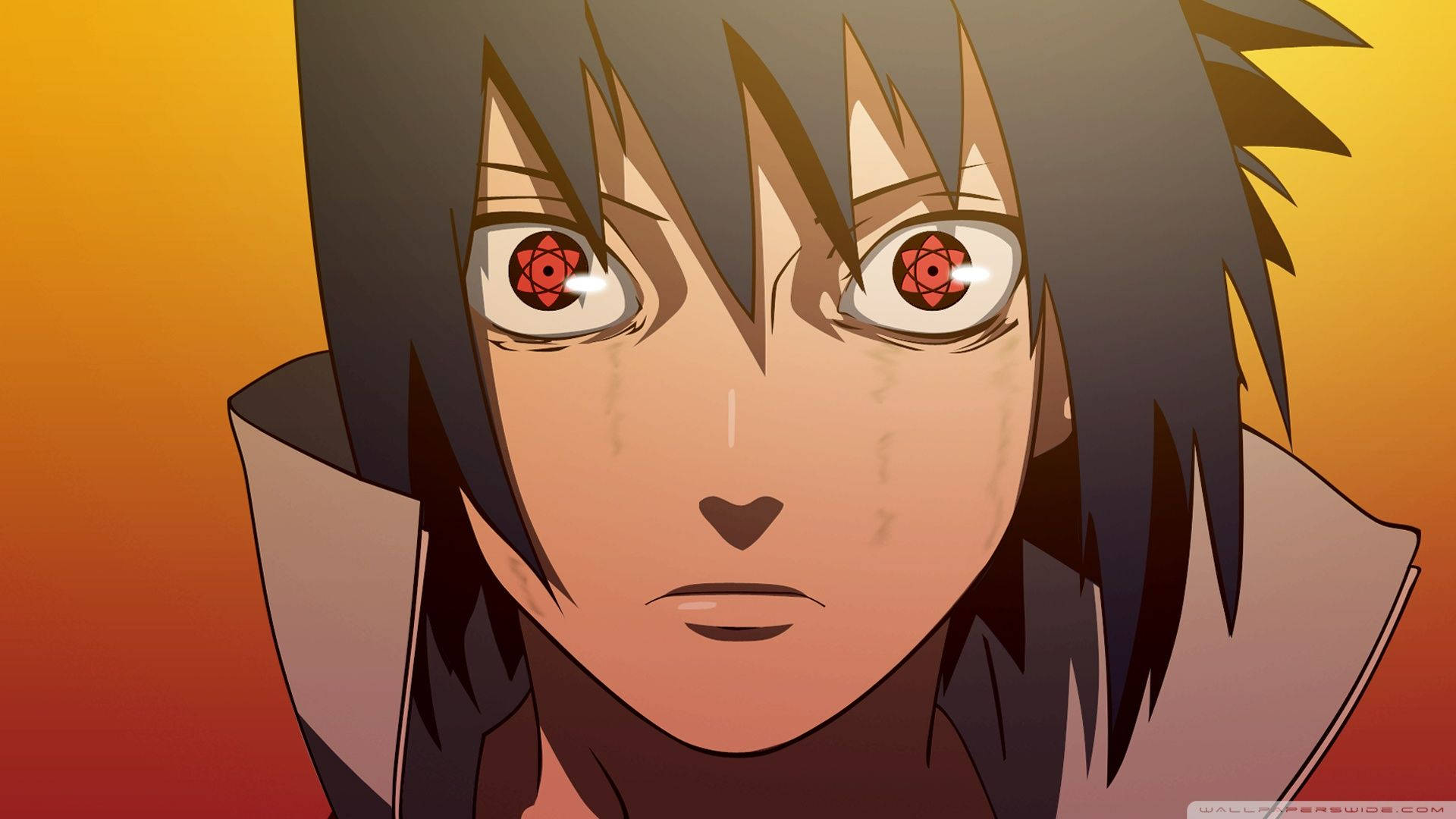 Pagpapakawala ng Kapangyarihan ng Mangekyou Sharingan ni Sasuke Uchiha Wallpaper