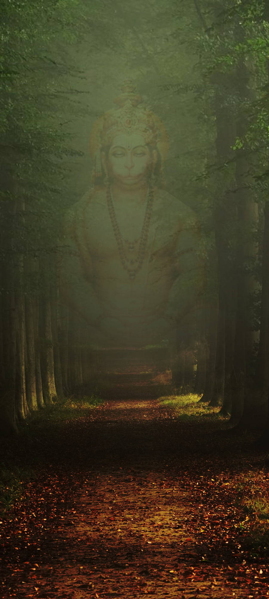 Pagpapakita ng Hindu God na si Hanuman Wallpaper