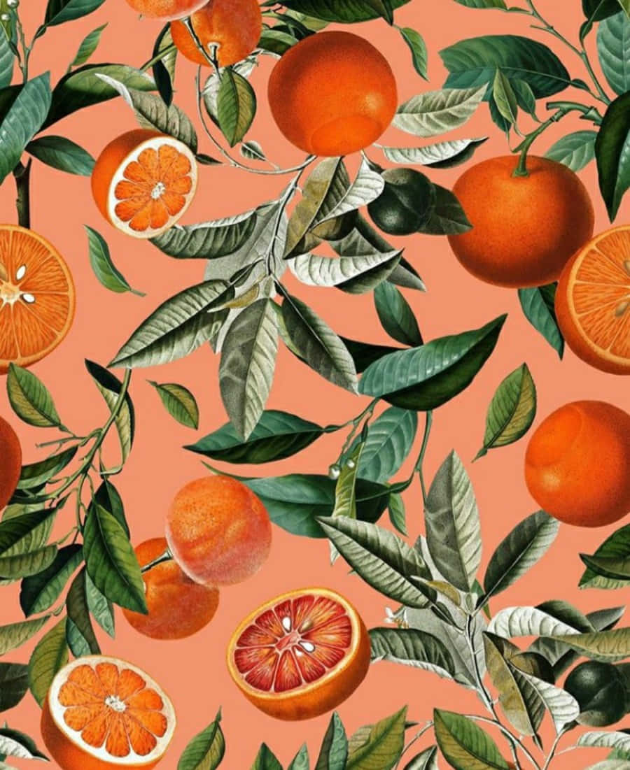 Pagpapakita ng masiglang init ng orange aesthetic. Wallpaper