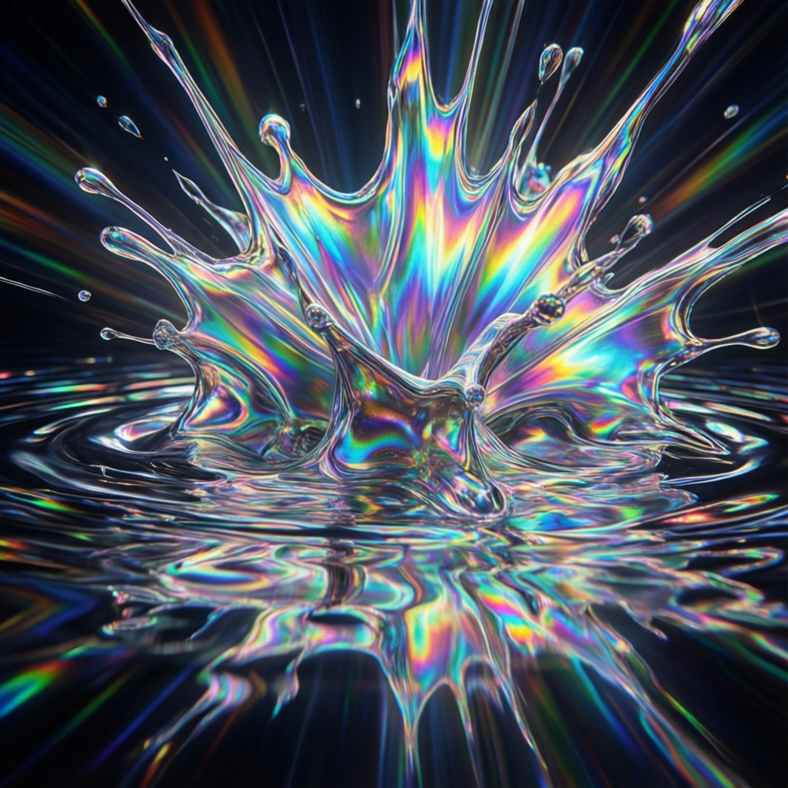 Pagsabog ng Holograpiko Wallpaper