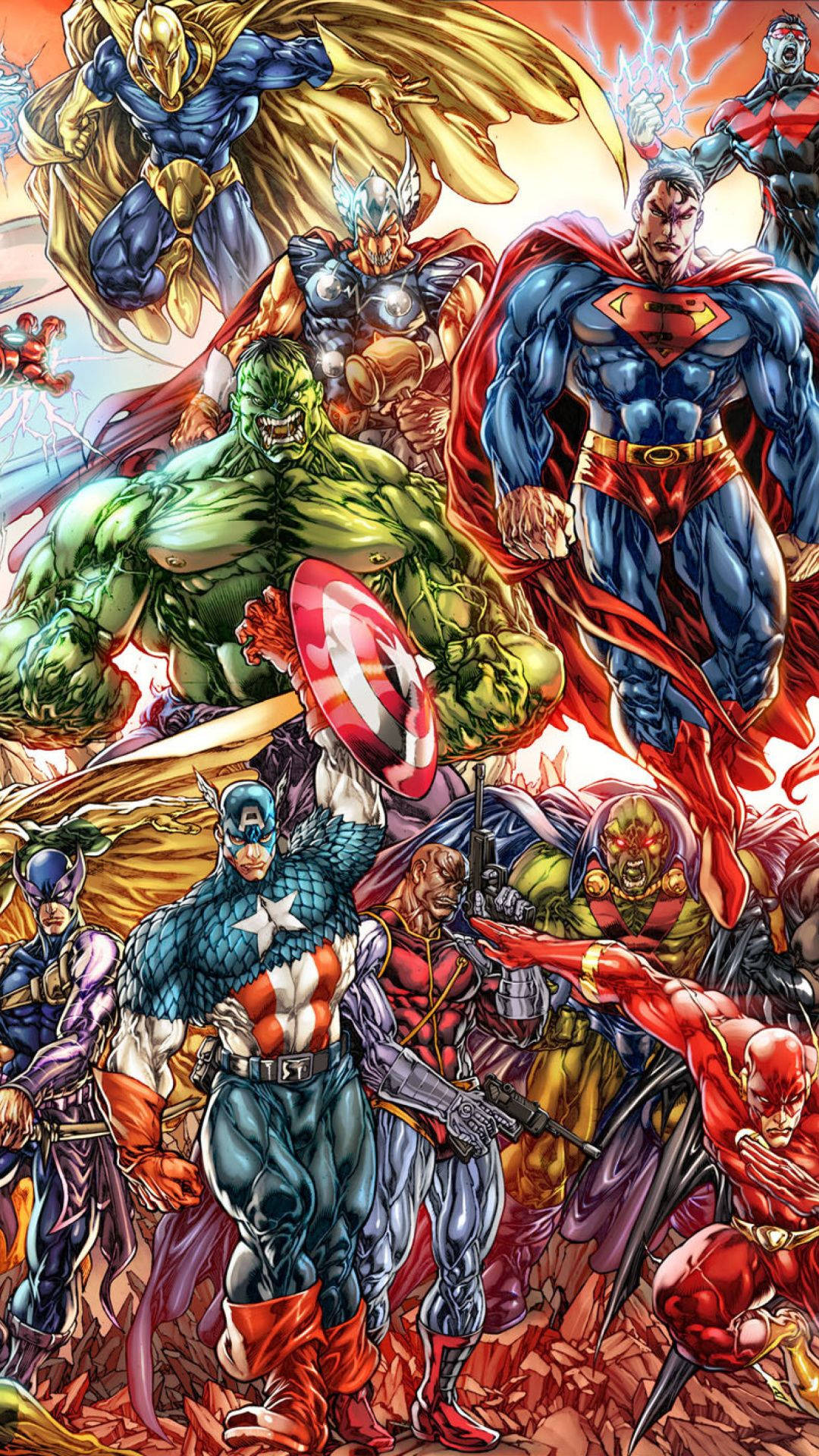Pagsasama-sama ng mga Marvel Heroes Wallpaper