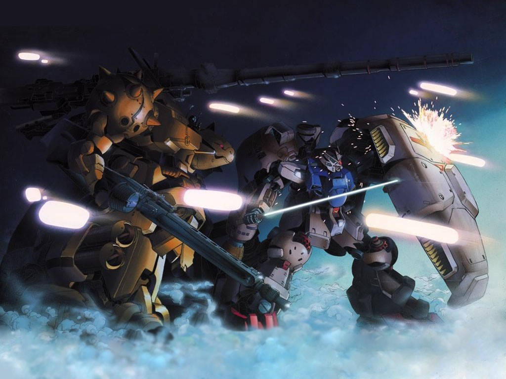 Pagsasanggalang at Pag-atake ng Mobile Suit Gundam Wallpaper