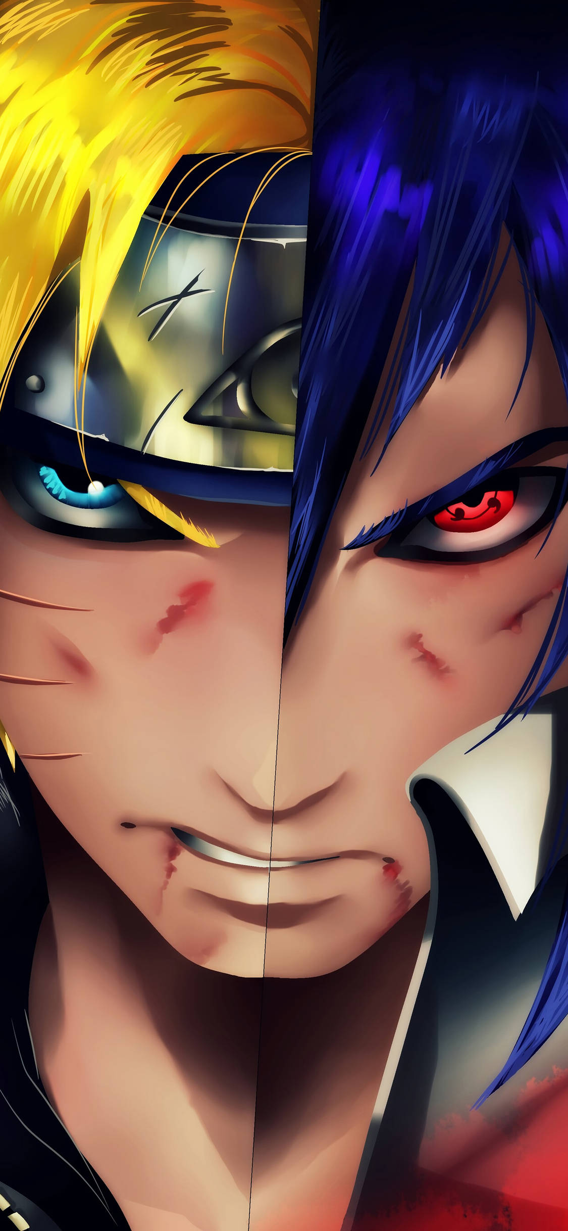 Pagsasanib nina Naruto at Sasuke Wallpaper