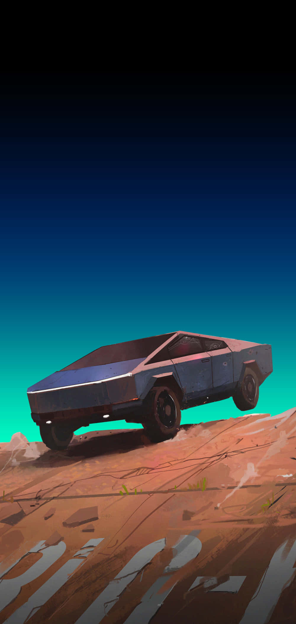Pagtingin sa nakaraan at kinabukasan ng mga de-kuryente na sasakyan - ang Tesla Cybertruck Wallpaper