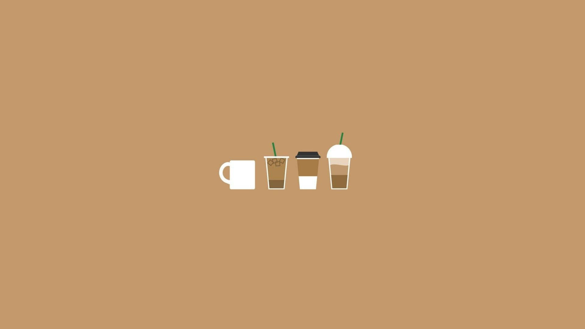 Pahinga sa Kape sa Beige na Background Wallpaper