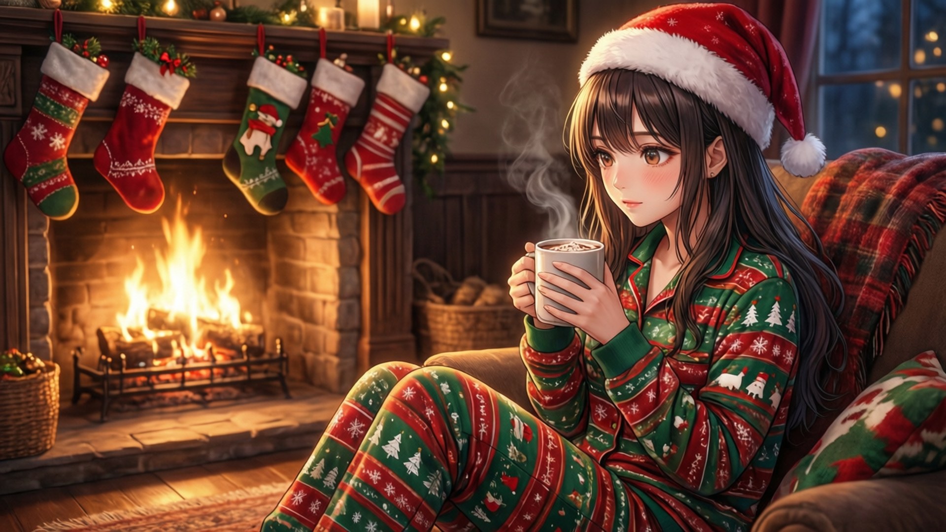 Pajama ng Pasko na Maaliwalas Wallpaper