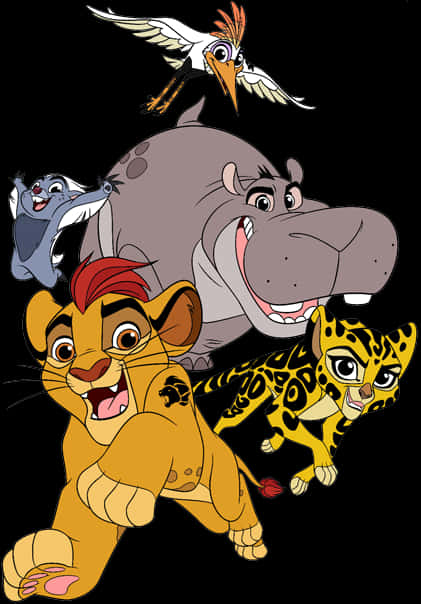 Pakikipagsapalaran ng mga Animated na Leon at Kaibigan Wallpaper