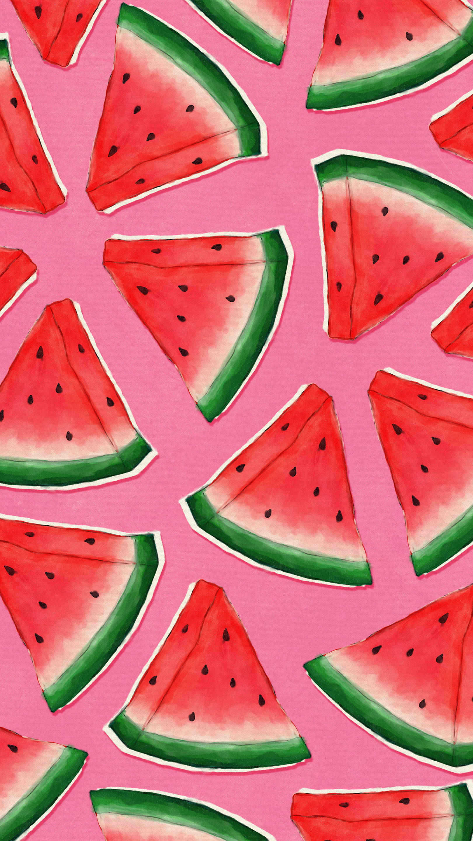 Pakwan na Nakatutuwa sa Pink na Ibabaw Wallpaper