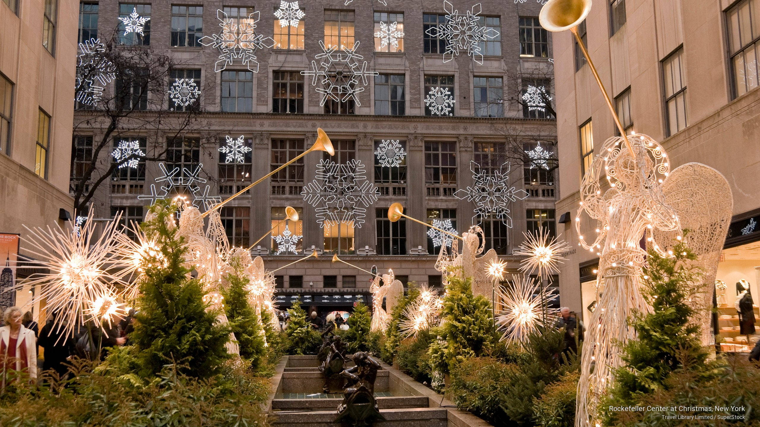 Palamuti sa Pasko ng Rockefeller Center Wallpaper