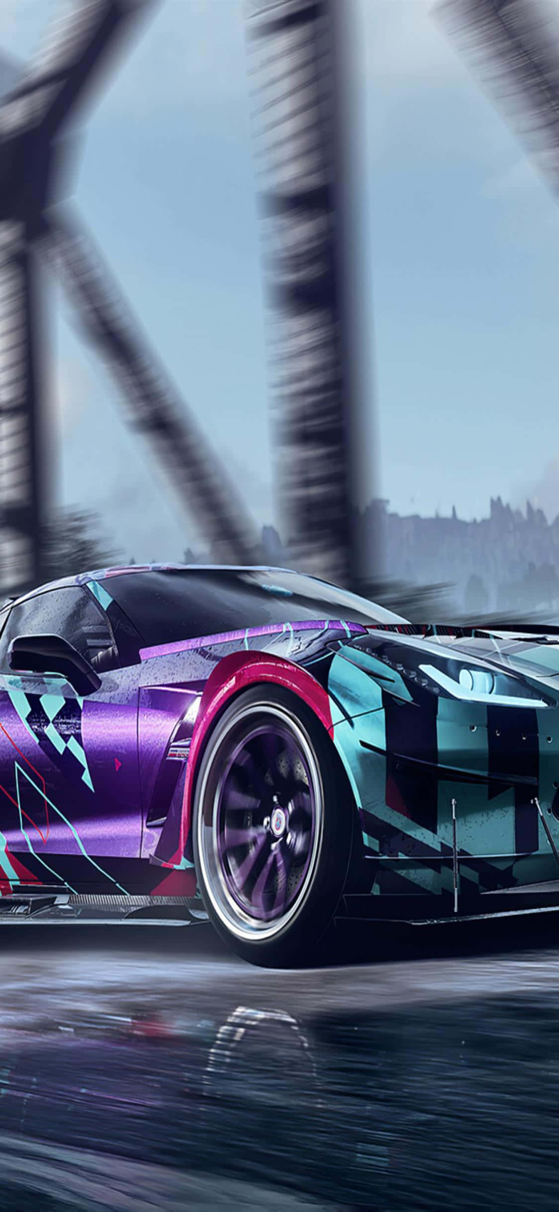 Palayain ang Iyong Inner Speedster gamit ang Need For Speed Heat sa iPhone Xs Wallpaper