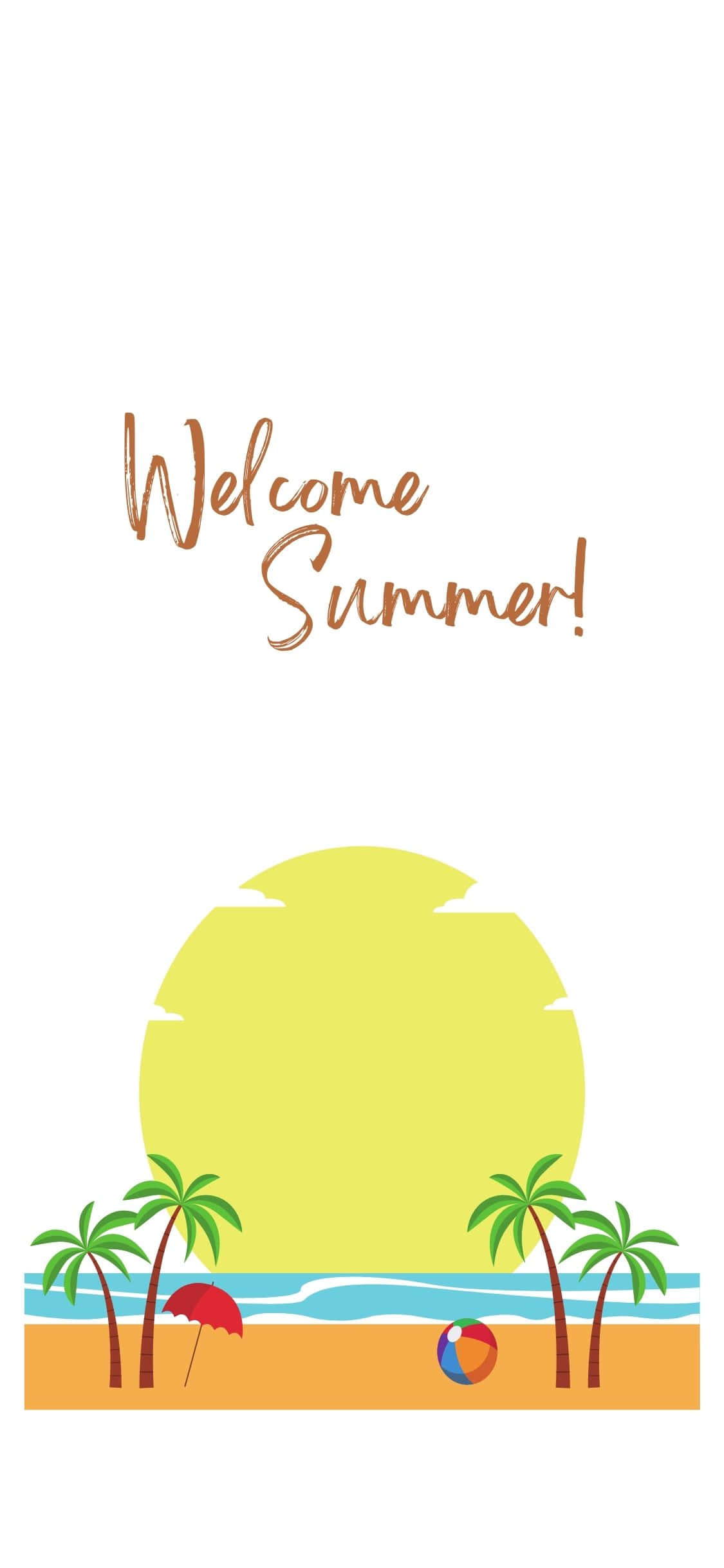 Palm Trees With Sun iPhone X Summer Background Wallpaper