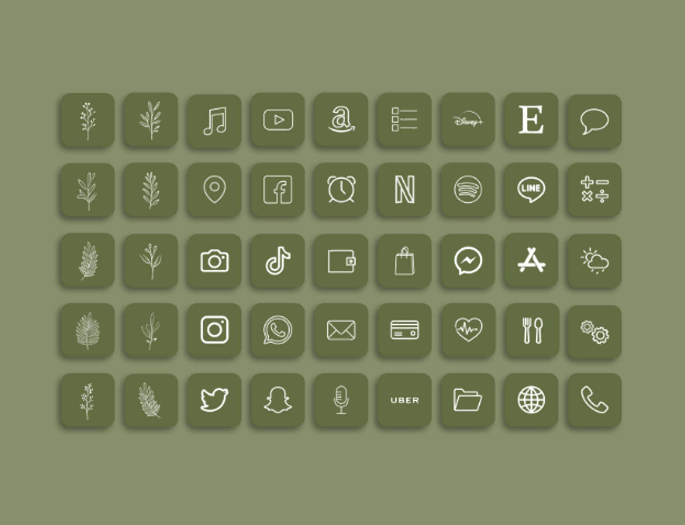 Pamagat: Yakapin ang Katahimikan gamit ang Sage Green Aesthetic Wallpaper