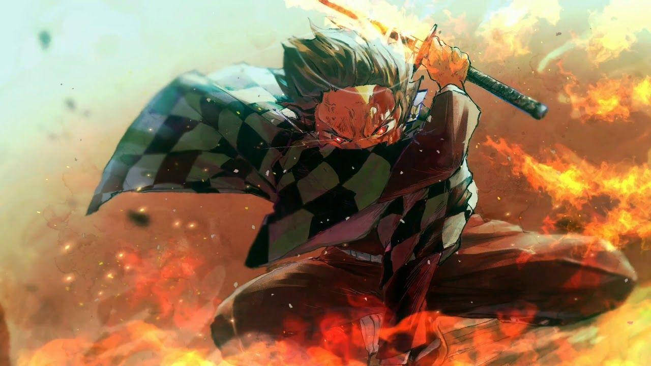 Pamamaraan ng Paghinga ni Tanjiro mula sa Demon Slayer Wallpaper