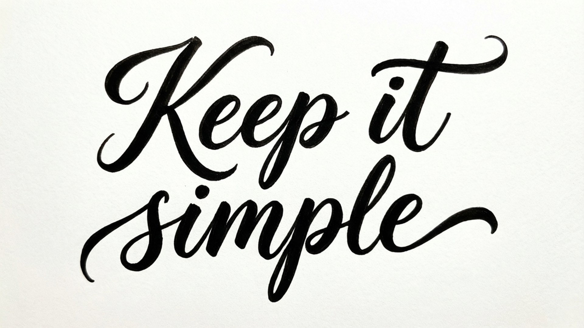 Panatilihin ang Simpleng Script Wallpaper