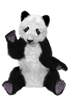 Panda Plush na Baliktad ang Kulay Wallpaper