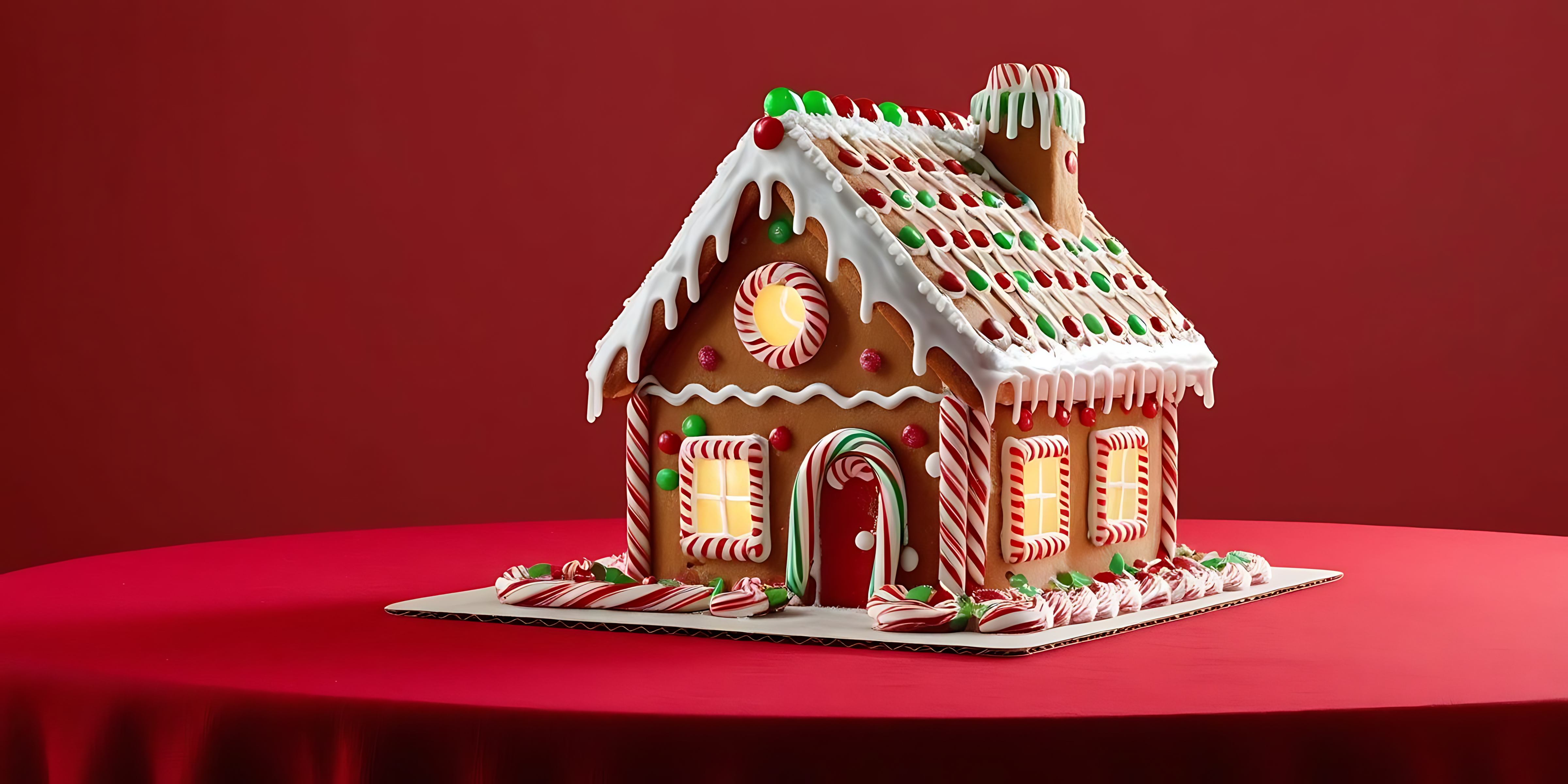 Pandekorasyong bahay na gingerbread para sa pasko Wallpaper